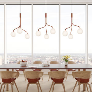 The Curve Cluster Single Large Pendant Glass by Zero Interior 3